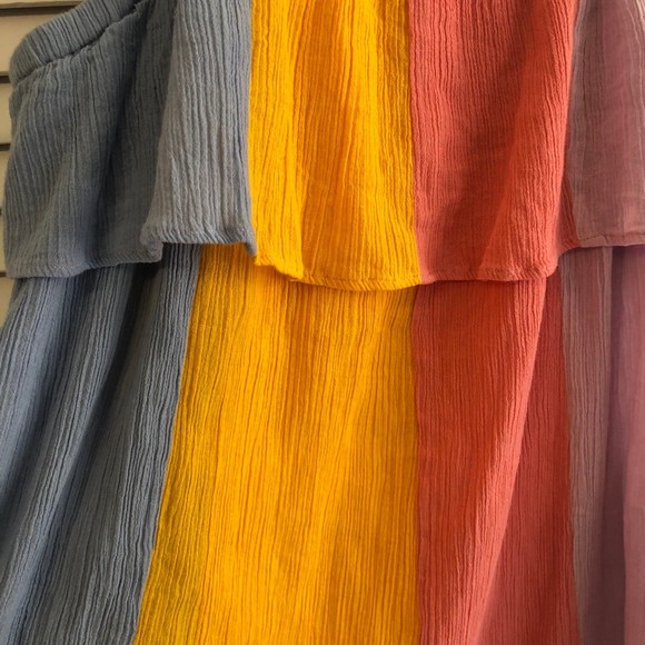 Peek size 6/7 Colorblock striped summer dress nwot - Picture 2 of 6